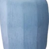 Casa Padrino Luxus Deko Glas Vase Blau Ø 33 x H. 42 cm - Mundgeblasene Blumenvase - Luxus Deko Accessoires