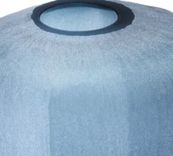 Casa Padrino Luxus Deko Glas Vase Blau Ø 33 x H. 42 cm - Mundgeblasene Blumenvase - Luxus Deko Accessoires