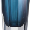 Casa Padrino Luxus Deko Glas Vase Blau Ø 11 x H. 15 cm - Elegante handgefertigte 8-eckige Blumenvase - Deko Accessoires