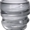 Casa Padrino Luxus Deko Glas Vase Grau Ø 22 x H. 24 cm - Elegante mundgeblasene Blumenvase - Luxus Deko Accessoires