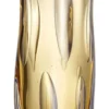 Casa Padrino Luxus Deko Glasvase Orange 19 x 14 x H. 39 cm - Elegante Blumenvase aus mundgeblasenem Glas - Deko Accessoires