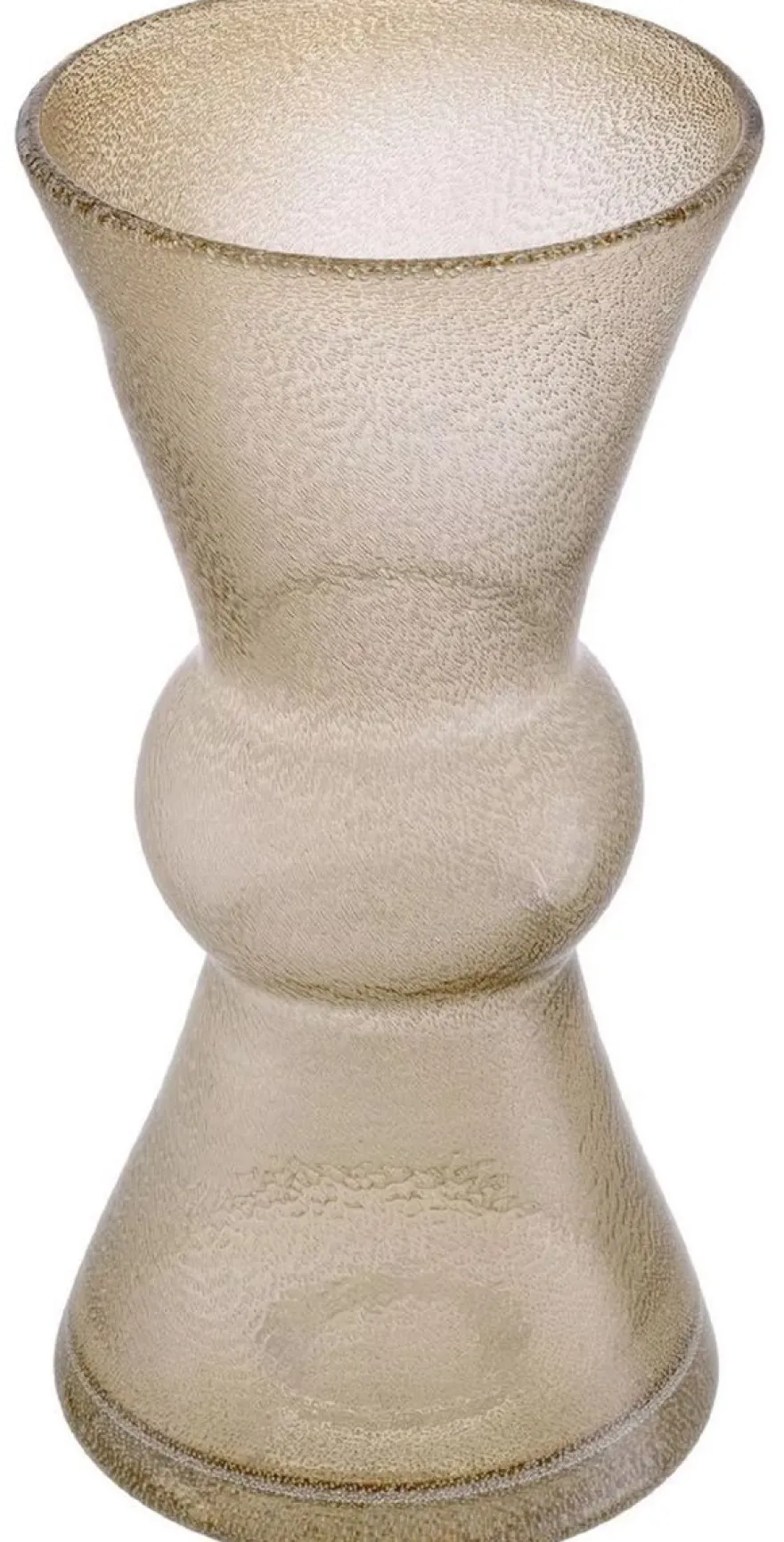 Casa Padrino Luxus Deko Glas Vase Braun Ø 18 x H. 37 cm - Mundgeblasene Blumenvase - Deko Accessoires - Luxus Kollektion