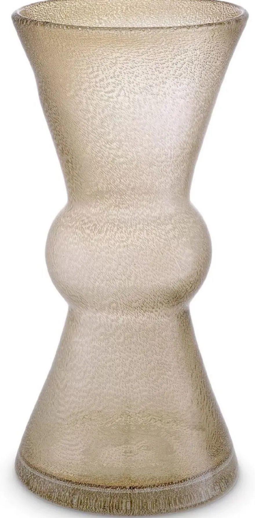 Casa Padrino Luxus Deko Glas Vase Braun Ø 18 x H. 37 cm - Mundgeblasene Blumenvase - Deko Accessoires - Luxus Kollektion