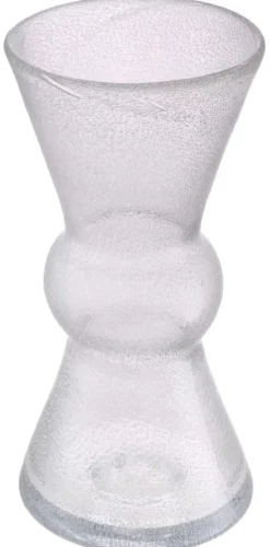Casa Padrino Luxus Deko Glas Vase Ø 18 x H. 37 cm - Mundgeblasene Blumenvase - Deko Accessoires - Luxus Kollektion