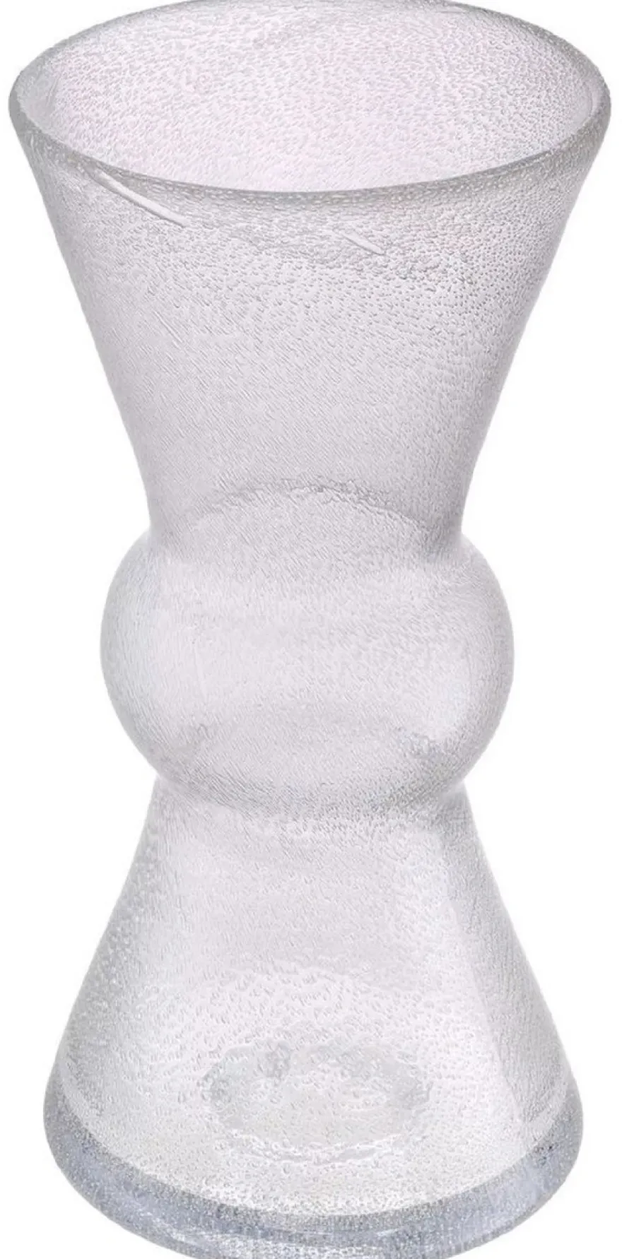 Casa Padrino Luxus Deko Glas Vase Ø 18 x H. 37 cm - Mundgeblasene Blumenvase - Deko Accessoires - Luxus Kollektion