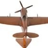 Casa Padrino Luxus Deko Jagdflugzeug Supermarine Spitfire Braun / Schwarz 40 x 36 x H. 20 cm - Holz Flugzeug mit Ständer - Propellerflugzeug - Modellflugzeug - Schreibtisch Deko - Deko Accessoires