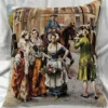 Casa Padrino Luxus Deko Kissen Mittelalter Mehrfarbig 45 x 45 cm - Bedrucktes Zierkissen mit edlem Gobelin Stoff - Luxus Deko Accessoires