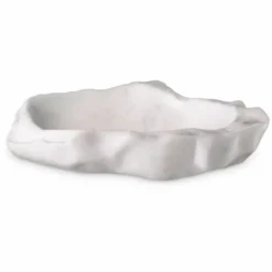 Casa Padrino Luxus Deko Marmor Schale Weiß 25 cm - Luxus Accessoires