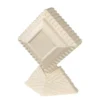 Casa Padrino Luxus Deko Objekt Cremeweiß 31 x 21 x H. 40 cm - Skulpturales Steingut Objekt Unity mit Ivory Glasur - Luxus Deko Accessoires