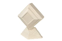 Casa Padrino Luxus Deko Objekt Cremeweiß 31 x 21 x H. 40 cm - Skulpturales Steingut Objekt Unity mit Ivory Glasur - Luxus Deko Accessoires