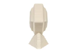 Casa Padrino Luxus Deko Objekt Cremeweiß 31 x 21 x H. 40 cm - Skulpturales Steingut Objekt Unity mit Ivory Glasur - Luxus Deko Accessoires