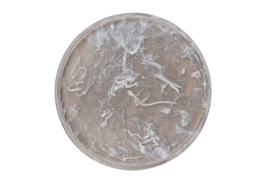 Casa Padrino Luxus Deko Objekt Schwarz Ø 26 x H. 1,7 cm - Großer runder Deko Teller aus Kunstharz mit transparent schwarzer Wirbeloptik - Luxus Deko Accessoires