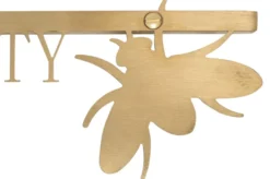 Casa Padrino Luxus Deko Objekt Gold 28 x 1,1 x H. 13,2 cm - Edelstahl Schild Wifi in gebürsteter Goldoptik - Luxus Deko Accessoires
