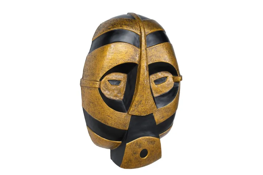 Casa Padrino Luxus Deko Objekt 110 x 25 x H. 160 cm - Große Masken Skulptur Caton aus Fiberglas - Luxus Deko Accessoires