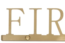 Casa Padrino Luxus Deko Objekt Gold 35,3 x 1,1 x H. 6 cm - Edelstahl Schriftzug Fire Hose in gebürsteter Goldoptik - Luxus Deko Accessoires