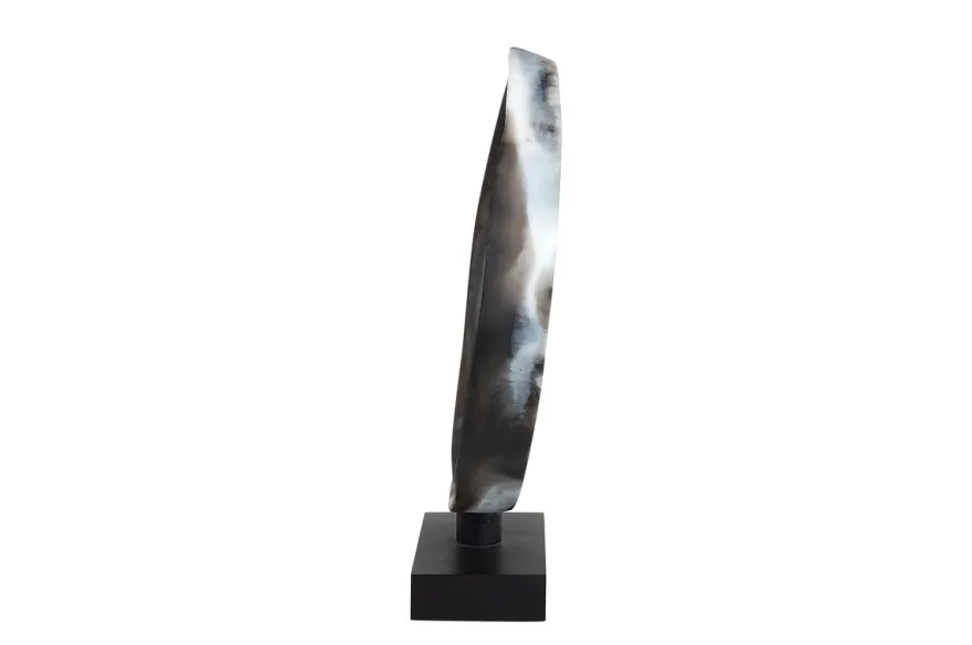 Casa Padrino Luxus Deko Objekt 31,5 x 8 x H. 34 cm - Moderne Skulptur MCM Loop aus Kunstharz und MDF - Luxus Deko Accessoires