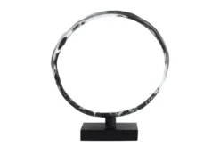 Casa Padrino Luxus Deko Objekt 31,5 x 8 x H. 34 cm - Moderne Skulptur MCM Loop aus Kunstharz und MDF - Luxus Deko Accessoires