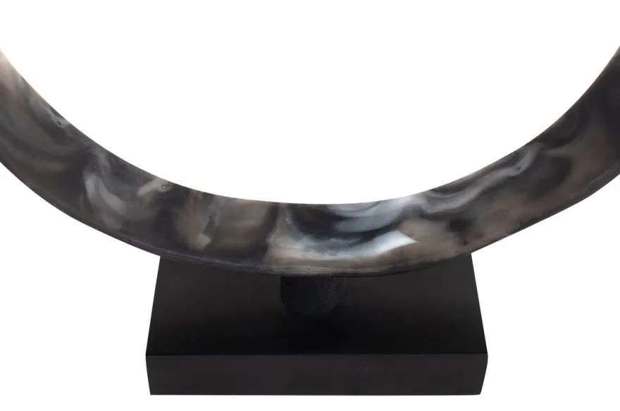 Casa Padrino Luxus Deko Objekt 31,5 x 8 x H. 34 cm - Moderne Skulptur MCM Loop aus Kunstharz und MDF - Luxus Deko Accessoires