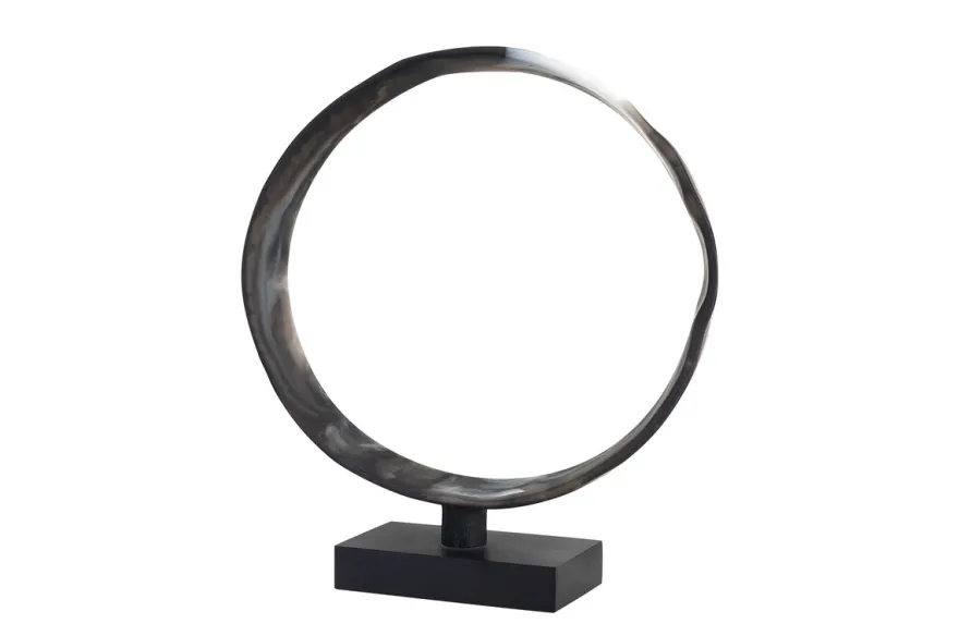 Casa Padrino Luxus Deko Objekt 31,5 x 8 x H. 34 cm - Moderne Skulptur MCM Loop aus Kunstharz und MDF - Luxus Deko Accessoires