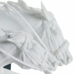 Casa Padrino Luxus Deko Porzellan Skulptur Pferderennen 44 cm - Handgefertigt