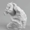 Casa Padrino Luxus Deko Porzellan Skulptur Geisterpferd H. 50 cm - Handgefertigt
