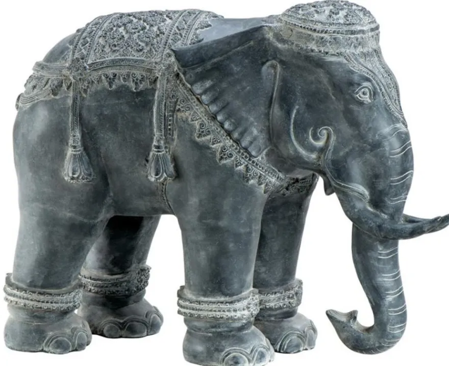 Casa Padrino Luxus Dekoration Aluminium Elefant 90 x 35 x H. 67 cm - Limited Edition