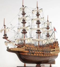 Casa Padrino Luxus Deko Schiff Sovereign of the Seas Braun / Mehrfarbig 88,9 x 29 x H. 94 cm - Handgefertigtes Holz Segelschiff Modell