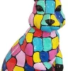 Casa Padrino Luxus Deko Skulptur Hase Bunt H. 220 cm - Riesige Gartenskulptur - XXL Deko Skulptur - XXL Deko Figur - XXL Tierfigur - Luxus Garten Deko Tierfigur
