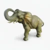 Casa Padrino Luxus Deko Skulptur Elefant Realistisch H. 67 cm - Deko Skulptur - Deko Figur - Tierfigur - Gartendeko