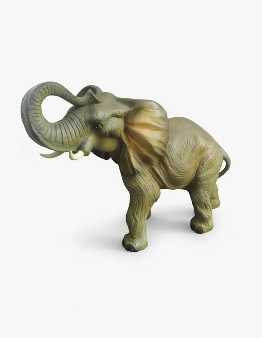 Casa Padrino Luxus Deko Skulptur Elefant Realistisch H. 67 cm - Deko Skulptur - Deko Figur - Tierfigur - Gartendeko