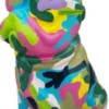Casa Padrino Luxus Deko Skulptur Hund Bulldogge Mehrfarbig H. 120 cm - Große Deko Figur - XXL Deko Skulptur - XXL Deko Figur - Wohnzimmer Deko - Garten Deko - Luxus Deko XXL Figuren