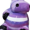 Casa Padrino Luxus Deko Skulptur Nilpferd Lila / Mehrfarbig H. 100 cm - Große Deko Figur - XXL Deko Skulptur - XXL Deko Figur - XXL Tierfigur - Wohnzimmer Deko - Garten Deko - Deko XXL Figuren