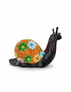 Casa Padrino Luxus Deko Skulptur Schnecke H. 60 cm - Deko Skulptur - Deko Figur - Tierfigur - Gartendeko