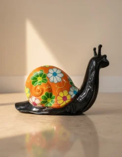 Casa Padrino Luxus Deko Skulptur Schnecke H. 60 cm - Deko Skulptur - Deko Figur - Tierfigur - Gartendeko