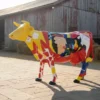 Casa Padrino Luxus Deko Skulptur Kuh Picasso H. 160 cm - Riesige Gartenskulptur - Lebensgroße Skulptur - XXL Deko Skulptur - XXL Deko Figur