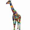 Casa Padrino Luxus Deko Skulptur Giraffe Mosaik H. 320 cm - Riesige Gartenskulptur - Lebensgroße Skulptur - XXL Deko Skulptur - XXL Deko Figur
