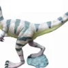 Casa Padrino Luxus Deko Skulptur Dinosaurier Velociraptor Mehrfarbig 282 x H. 152 cm - Riesige Gartenskulptur - Lebensgroße Skulptur - XXL Deko Skulptur - XXL Deko Figur - XXL Dinosaurier