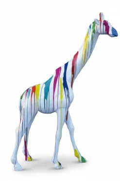 Casa Padrino Luxus Deko Skulptur Giraffe Trash H. 230 cm - Riesige Gartenskulptur - Lebensgroße Skulptur - XXL Deko Skulptur - XXL Deko Figur