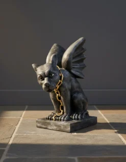 Casa Padrino Luxus Deko Skulptur Deko Objekt Wasserspeier H. 38 cm - Deko Skulptur - Deko Figur - Tierfigur - Gartendeko
