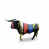 Casa Padrino Luxus Deko Skulptur Kuh Stier Trash H. 150 cm - Riesige Gartenskulptur - Lebensgroße Skulptur - XXL Deko Skulptur - XXL Deko Figur