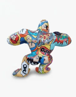 Casa Padrino Luxus Deko Skulptur Affe Kong Wütende Pop Art Gorilla H. 185 cm - Riesige Gartenskulptur - Lebensgroße Skulptur - XXL Deko Skulptur - XXL Deko Figur