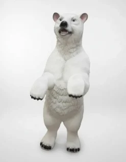 Casa Padrino Luxus Deko Skulptur Bär Stehend H. 185 cm - Riesige Gartenskulptur - Lebensgroße Skulptur - XXL Deko Skulptur - XXL Deko Figur