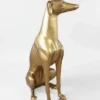 Casa Padrino Luxus Deko Skulptur Hund Riesenboxer H. 180 cm - Riesige Gartenskulptur - Lebensgroße Skulptur - XXL Deko Skulptur - XXL Deko Figur