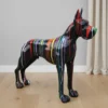 Casa Padrino Luxus Deko Skulptur Hund Mastiff Trash H. 111 cm - Riesige Gartenskulptur - Lebensgroße Skulptur - XXL Deko Skulptur - XXL Deko Figur