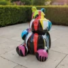 Casa Padrino Luxus Deko Skulptur Nilpferd Sitzt Trash H. 95 cm - Deko Skulptur - Deko Figur - Tierfigur - Gartendeko