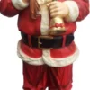 Casa Padrino Luxus Deko Skulptur Weihnachtsmann mit Glocke Rot / Mehrfarbig H. 185 cm - Lebengroße Weihnachts Deko Figur - XXL Deko Skulptur - XXL Deko Figur - XXL Weihnachts Skulptur