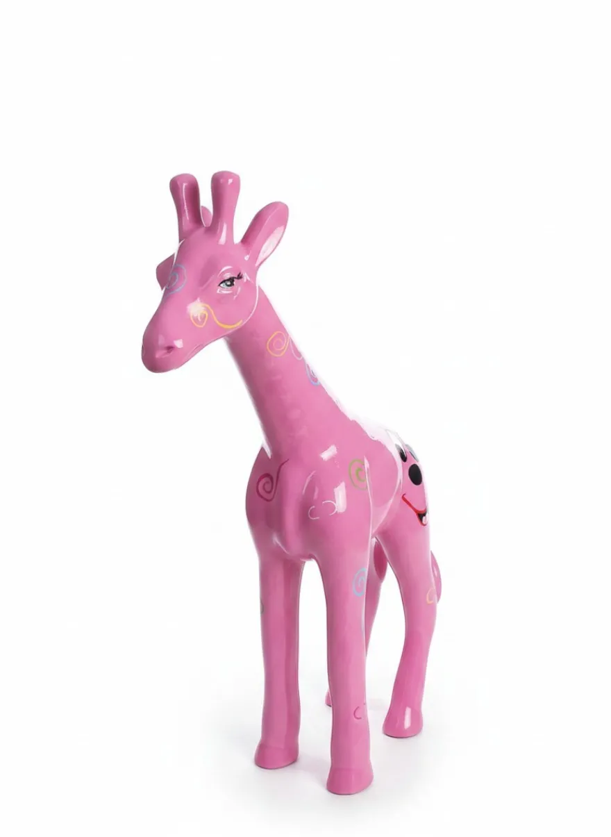 Casa Padrino Luxus Deko Skulptur Giraffe Mickey Mouse H. 50 cm - Deko Skulptur - Deko Figur - Tierfigur - Gartendeko