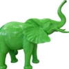 Casa Padrino Luxus Deko Skulptur Elefant Grün 160 x 66 x H. 160 cm - Große Deko Figur - XXL Deko Skulptur - XXL Deko Figur - Garten Deko - Luxus Deko XXL Figuren