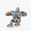 Casa Padrino Luxus Deko Skulptur Affe Kong Wütende Pop Art Gorilla H. 102 cm - Riesige Gartenskulptur - Lebensgroße Skulptur - XXL Deko Skulptur - XXL Deko Figur