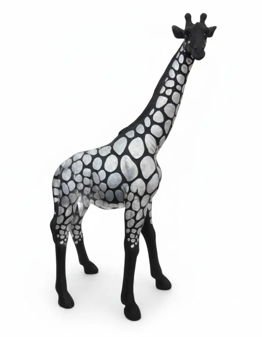 Casa Padrino Luxus Deko Skulptur Giraffe Designaufgaben Gold H. 77 cm - Deko Skulptur - Deko Figur - Tierfigur - Gartendeko
